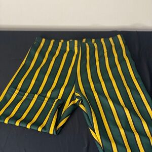 SHEIN Green and Yellow Striped Bike Shorts